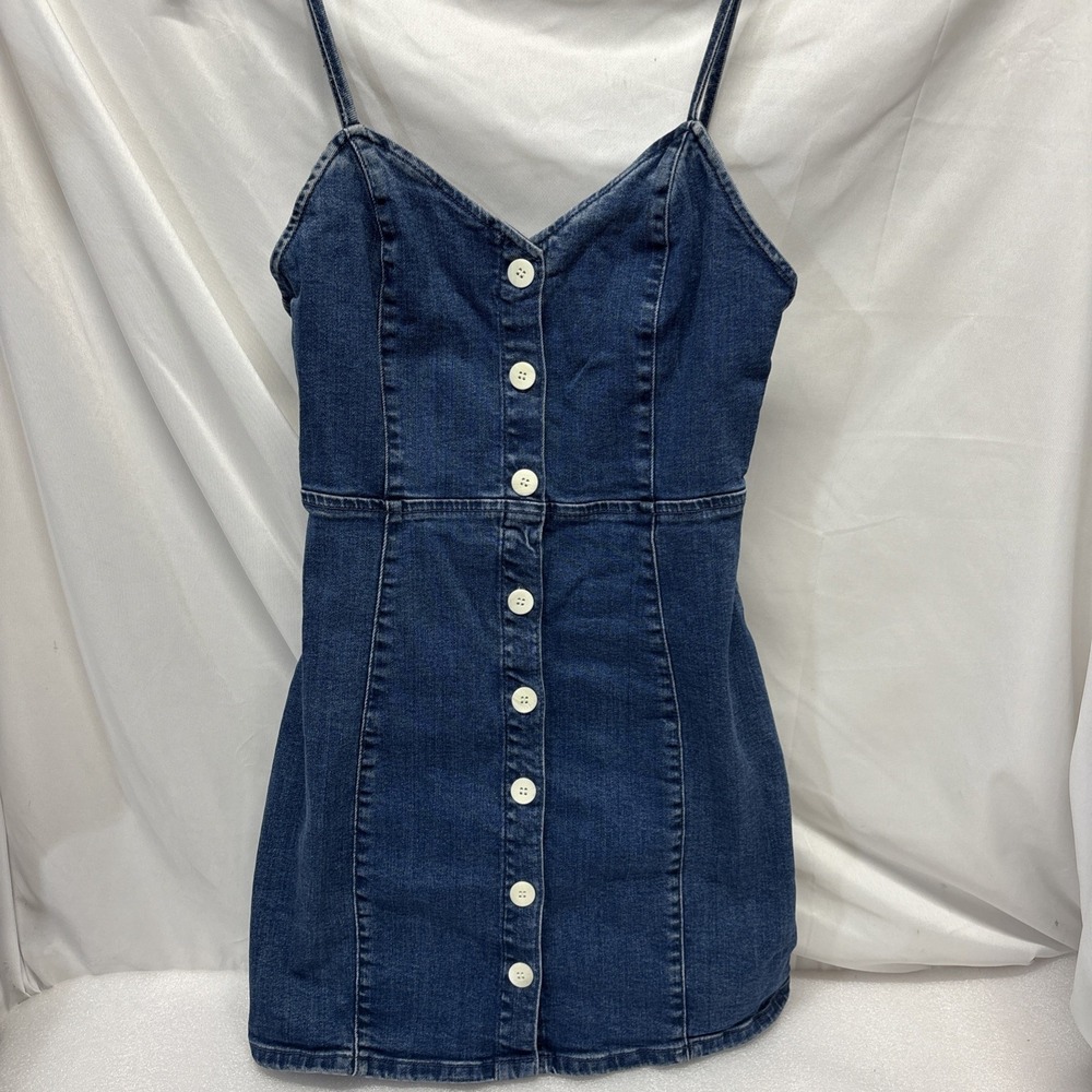 Short Denim Trf Dress Denim Blue by ZARA | Size S